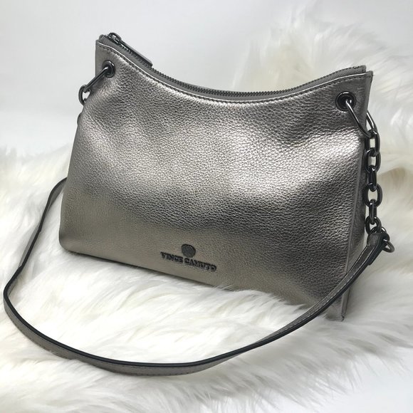 Vince Camuto Handbags - VINCE CAMUTO Metallic Platinum Crossbody